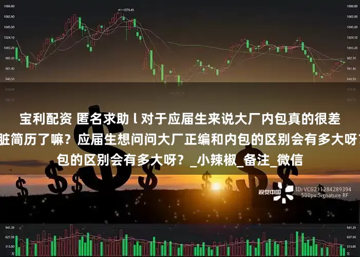 宝利配资 匿名求助 l 对于应届生来说大厂内包真的很差嘛？真的去了内包就脏简历了嘛？应届生想问问大厂正编和内包的区别会有多大呀？_小辣椒_备注_微信